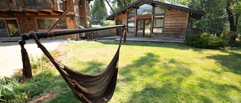 We have 2 hammock swings for you to relax in