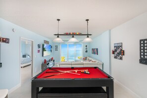 Dining area and game room