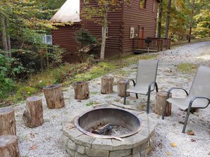 Firepit Enchanted Forest Cabin