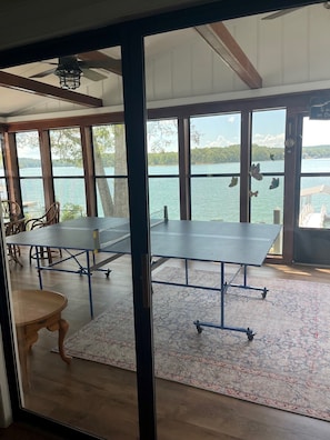 Ping Pong in the Sunroom