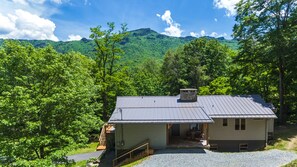 Back of house. Views of Grandfather 