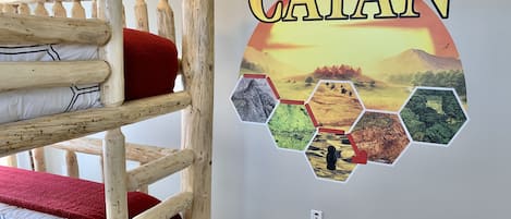 The "Catan" Room--Can you find all the resources (wheat, brick, wood, etc)?