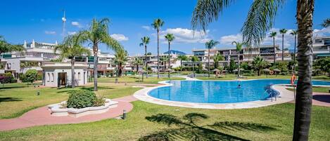 Water, Plant, Sky, Cloud, Tree, Azure, Shade, Arecales, Swimming Pool, Land Lot