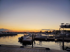 sunset on the docks