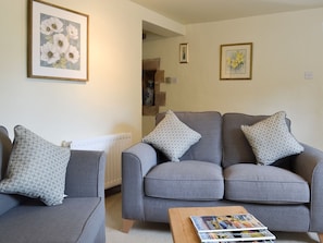 Welcoming living room | Jasmine Cottage - Brookfarm Cottages, Middle Mayfield, near Ashbourne