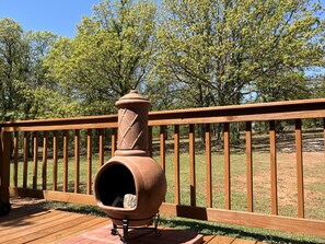 Fire Pit Chimenea. Relax and enjoy your evenings around the chimenea. 