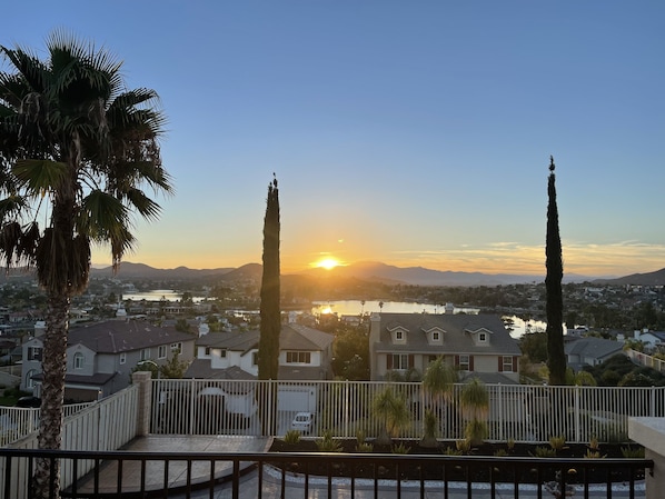 Lake and Mountain views at sunrise 