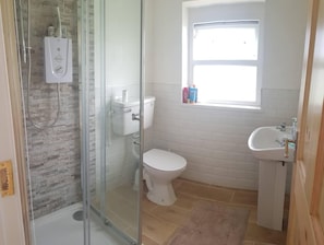 downstairs bathroom with electric shower