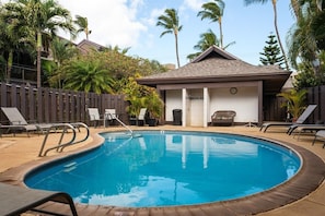 Cool off and chill out! Enjoy endless poolside lounging and fun in the sun at your comfortable retreat.