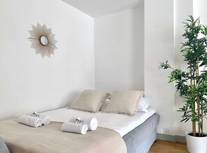 A comfortable sofa bed in the living room