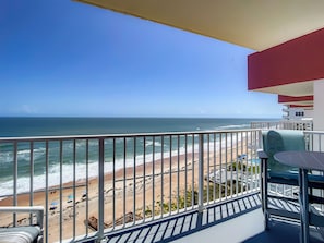 Oceanfront balcony view to south