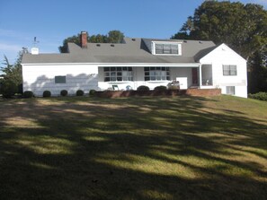 Looking up from the foot of the property.