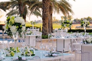 Outdoor banquet area