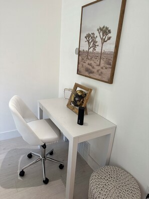 Downstairs work area