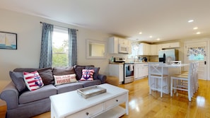 Open concept living and dining area 