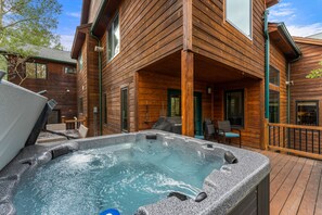 Private hot tub, perfect for soaking after a day of adventuring!