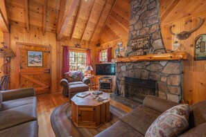 Living Room With Fireplace