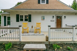 Grab your wine or coffee with great convo on the front porch.