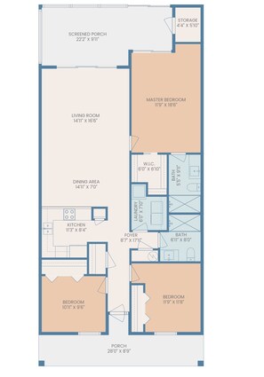 Floor plan of the condo