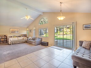 The Living Room Opens to Backyard