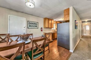 Kitchen and dining area is wonderful