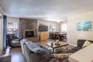 Tahoe Living Area with views of the lake on the deck