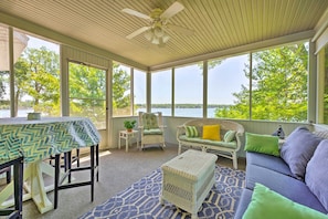 Screened Porch | Dining Table | Water Views