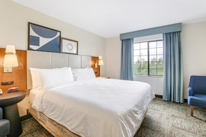 Drift to sleep in this plush bed.