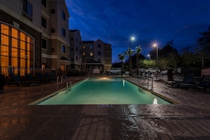 Take in gorgeous views while lounging around the on-site outdoor pool.