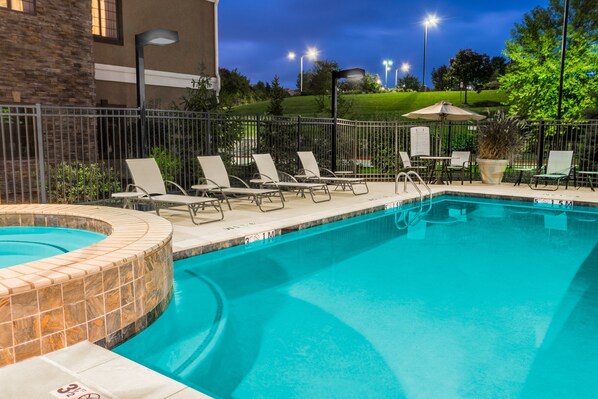Take a dip in the outdoor pool.