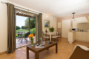 Sink into the cozy sofas after a day exploring the area.