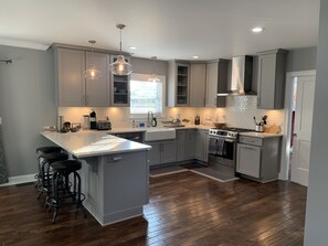 Fully stocked kitchen