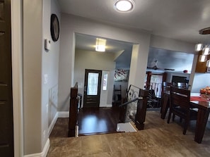 View of dining area & living room
