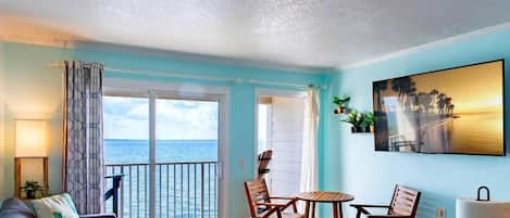 Living Room and view of Tampa Bay