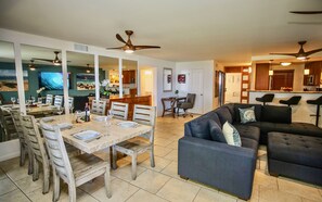 Large dinning table for the whole family and friends to enjoy a delicious meal