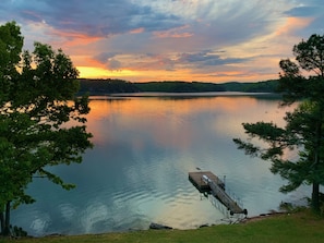 Sunrise on the shores of Beaver Lake.
