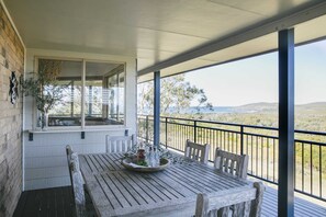 Upstairs outdoor dining