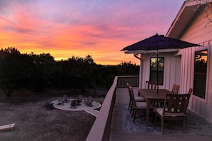Sunsets from the deck are magical.