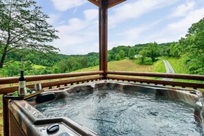 One of two hot tubs for 6 or more people 