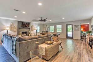 Living Room | Main Floor | Pool Table | Fireplace