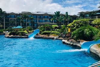 Waipouli Beach Resort D105. A Spacious Condo with Lazy River and Top Shelf Restaurant Onsite.