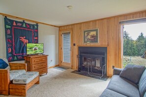 Wood burning fireplace (wood provided)