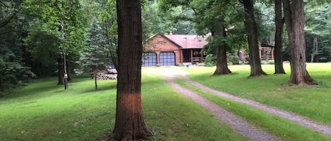 Long drive way to house, plenty of parking 