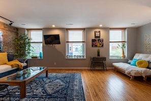 Living room in Chicago with futon