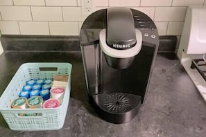 Regular and decaf coffee