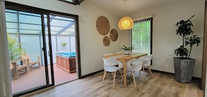 Dining area with stunning nature views