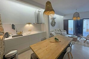 The kitchen on the ground floor has everything you need to make your stay comfortable. Why not enjoy a leisurely breakfast together as a family before heading to the beach?