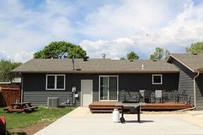 View of patio and deck 