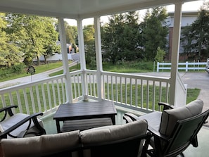Front patio with furniture. Great place for your morning coffee!