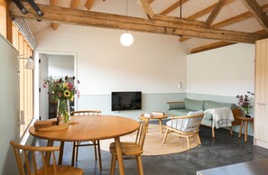 Ladymeade, near Dorchester: The open-plan, sitting, dining and kitchen area, all wheelchair accessible